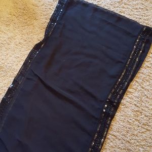 Black sequin shawl.